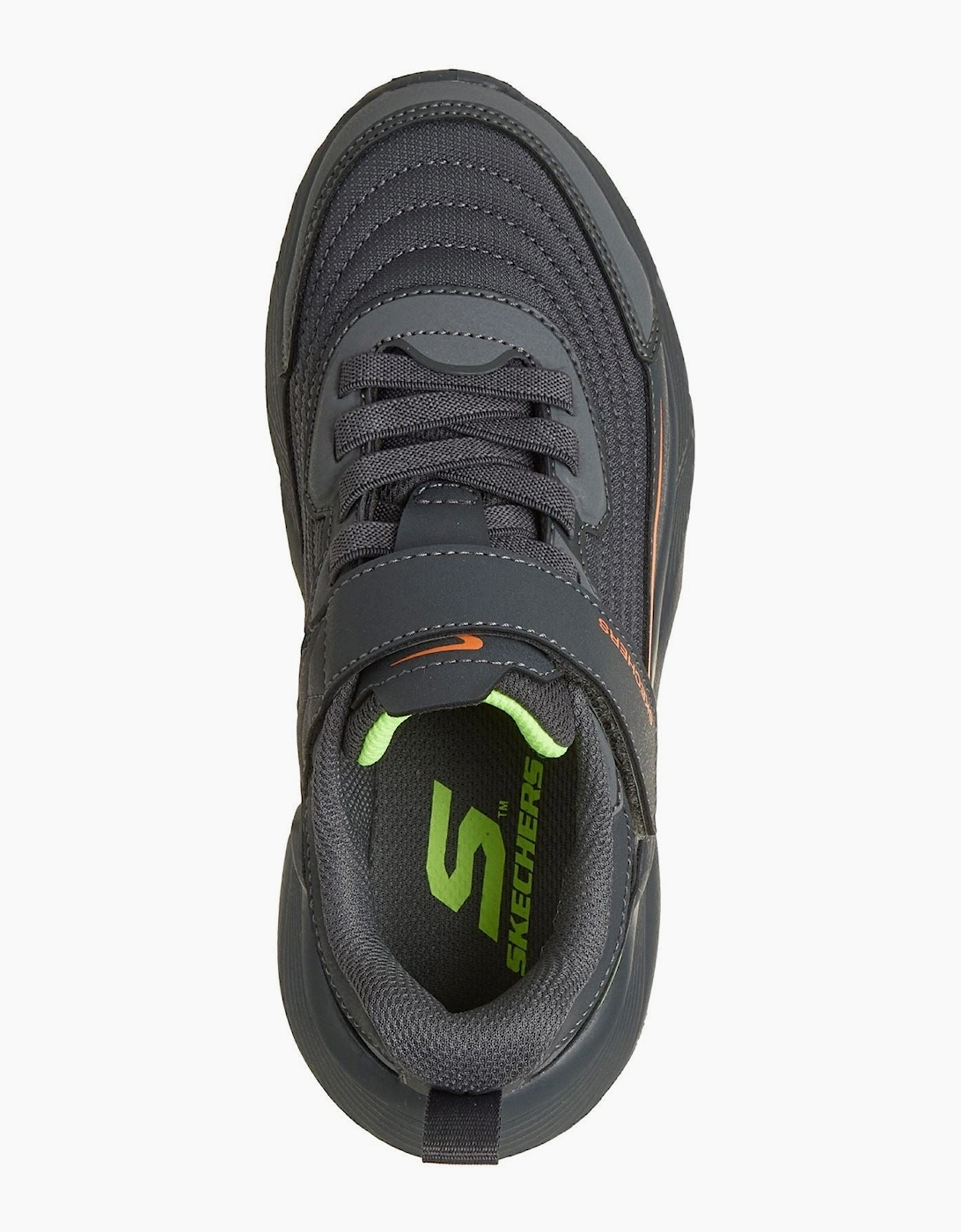 Skechers Tidal-Tech Stream Rush Textile Boy's Charcoal/Orange Trainers