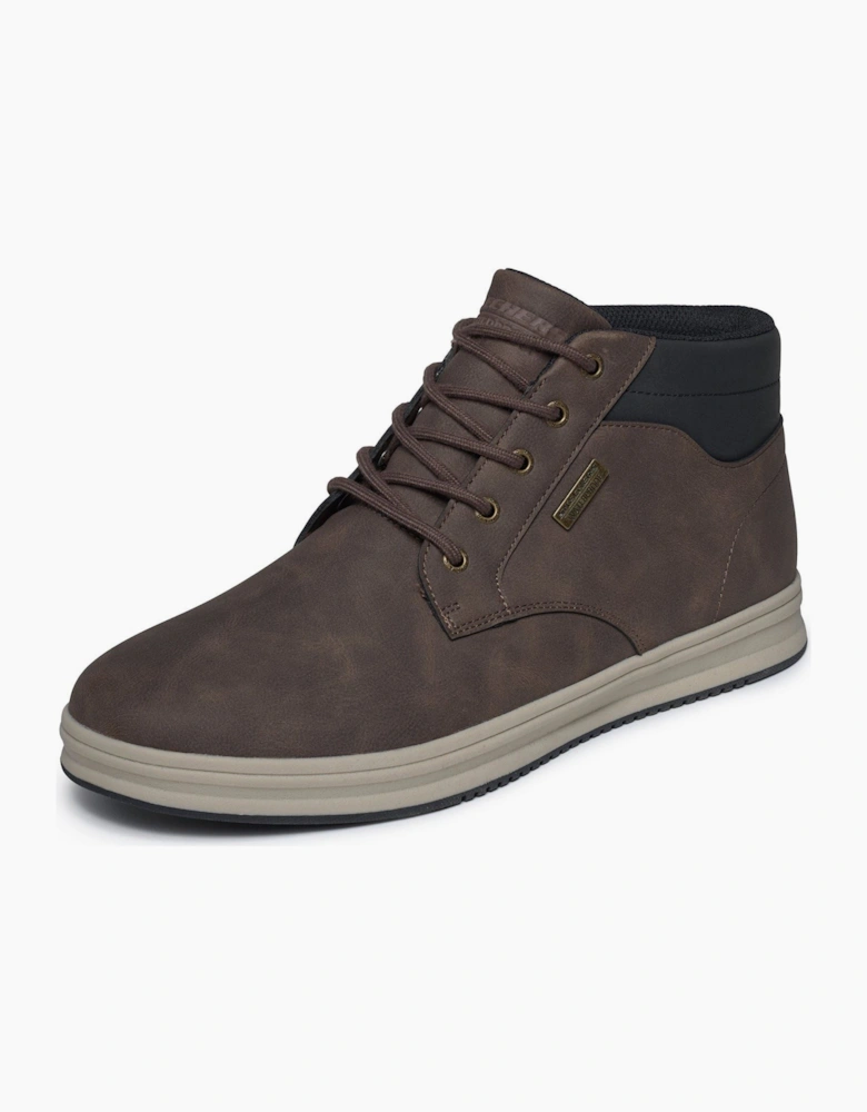 Skechers Palmiro Wallace Men's Chocolate Ankle Boots