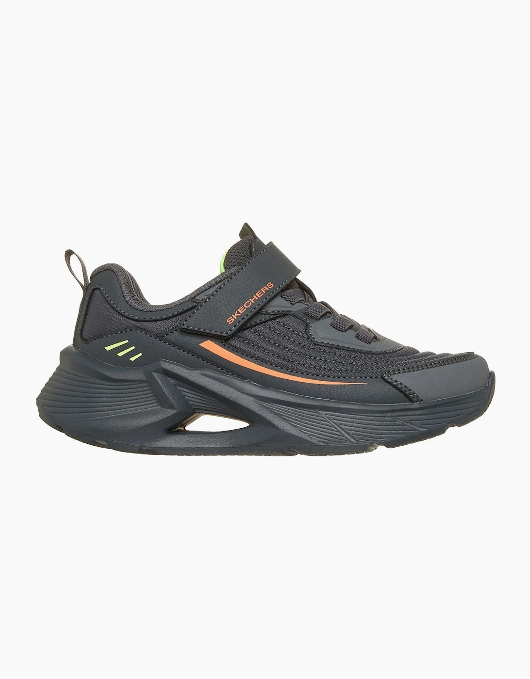 Skechers Tidal-Tech Stream Rush Textile Boy's Charcoal/Orange Trainers
