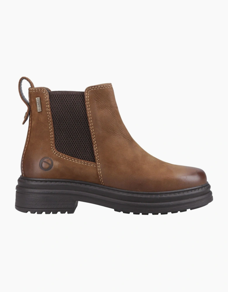Cotswold Aldworth Leather Women's Tan Heeled Ankle Boots