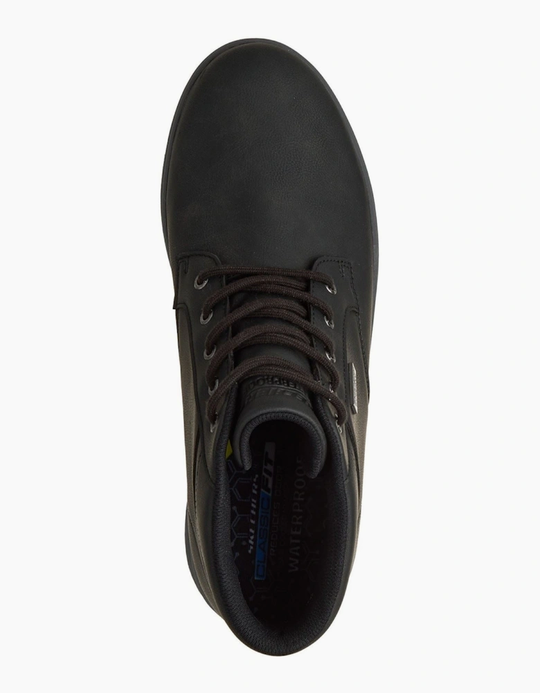 Skechers Palmiro Wallace Men's Black Ankle Boots