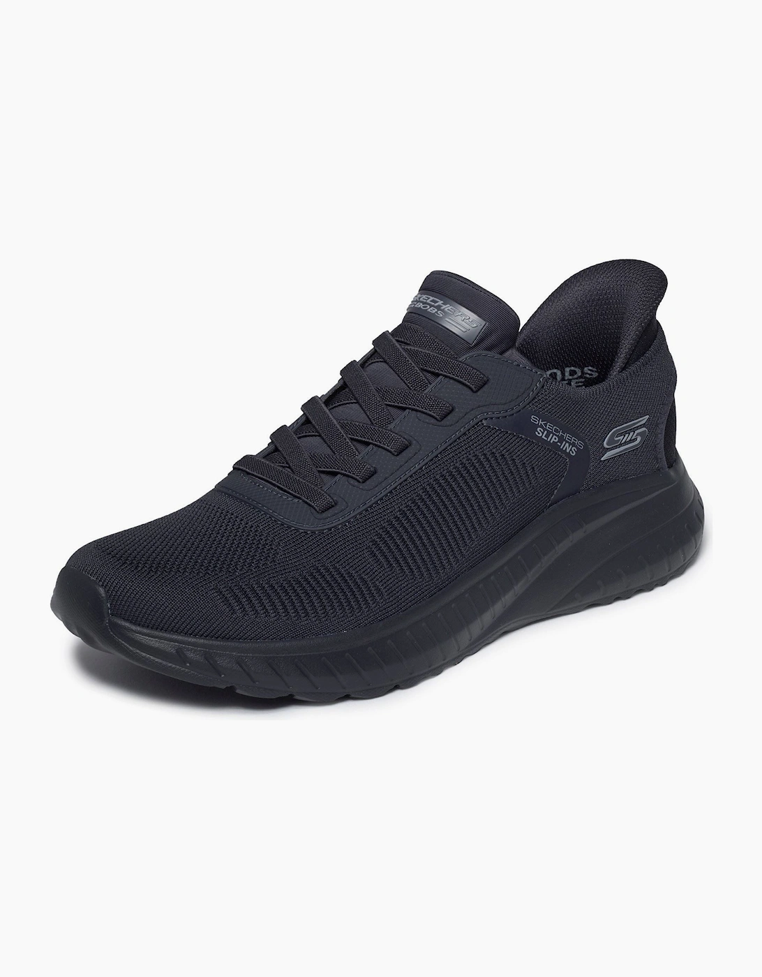 Skechers BOBS Sport Squad Chaos Solid Step Textile Men's Black Trainers
