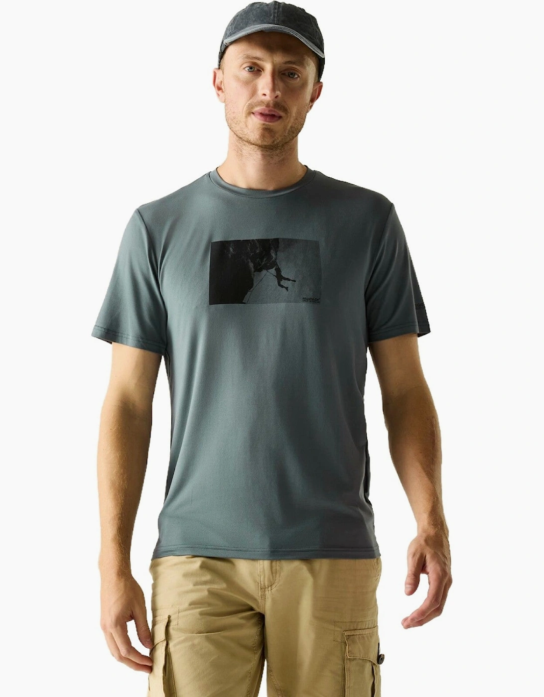 Regatta Mens Fingal Stretch Graphic Short Sleeve T-Shirt