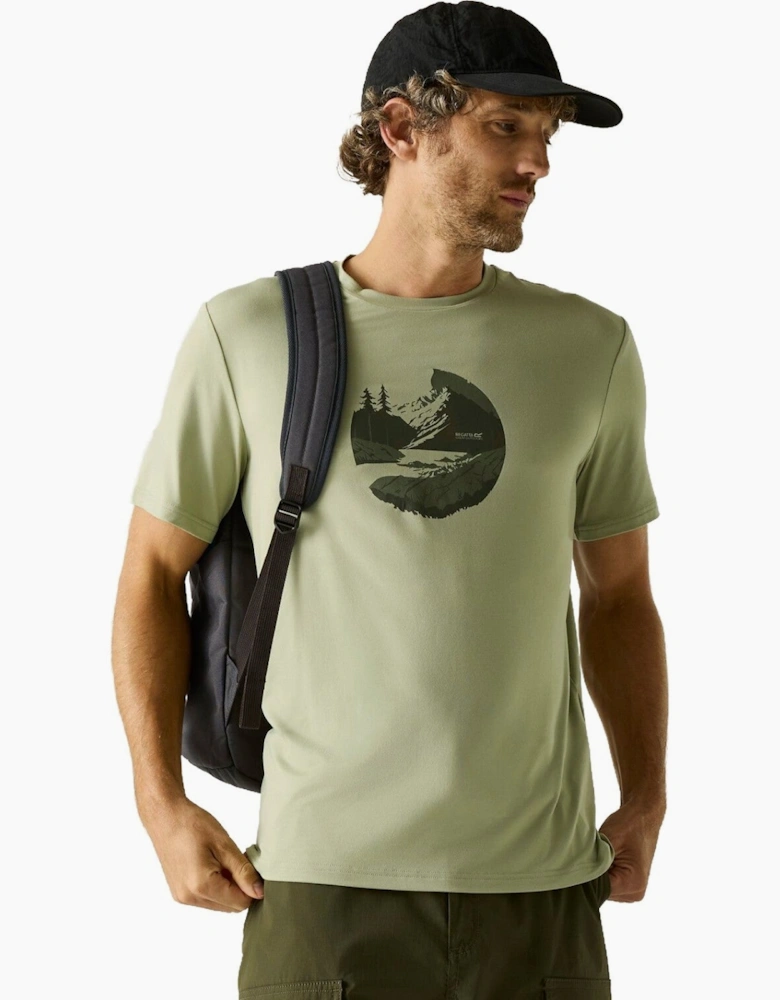 Regatta Mens Fingal Stretch Graphic Short Sleeve T-Shirt