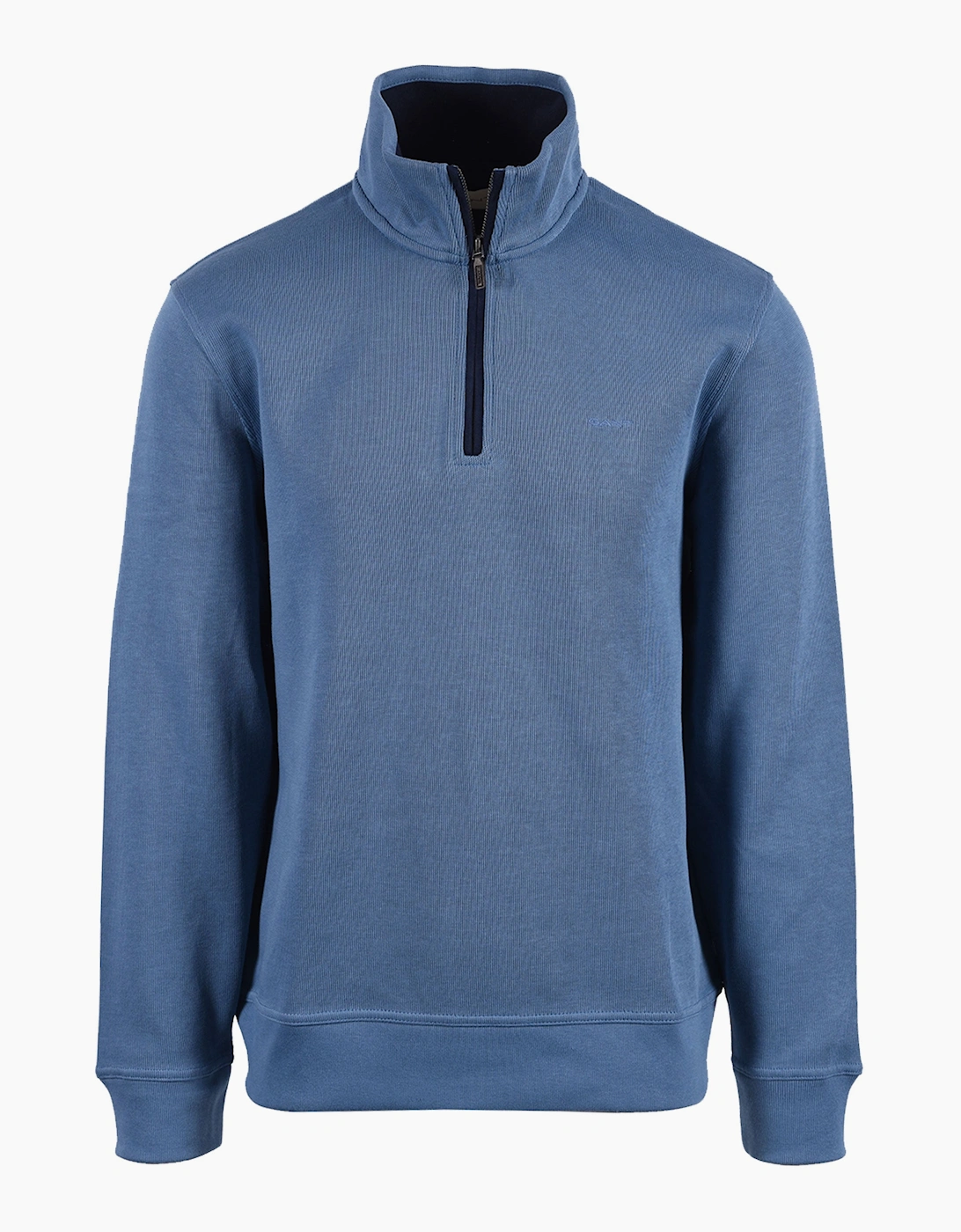 GANT SACKER RIB HALF ZIP BLUE