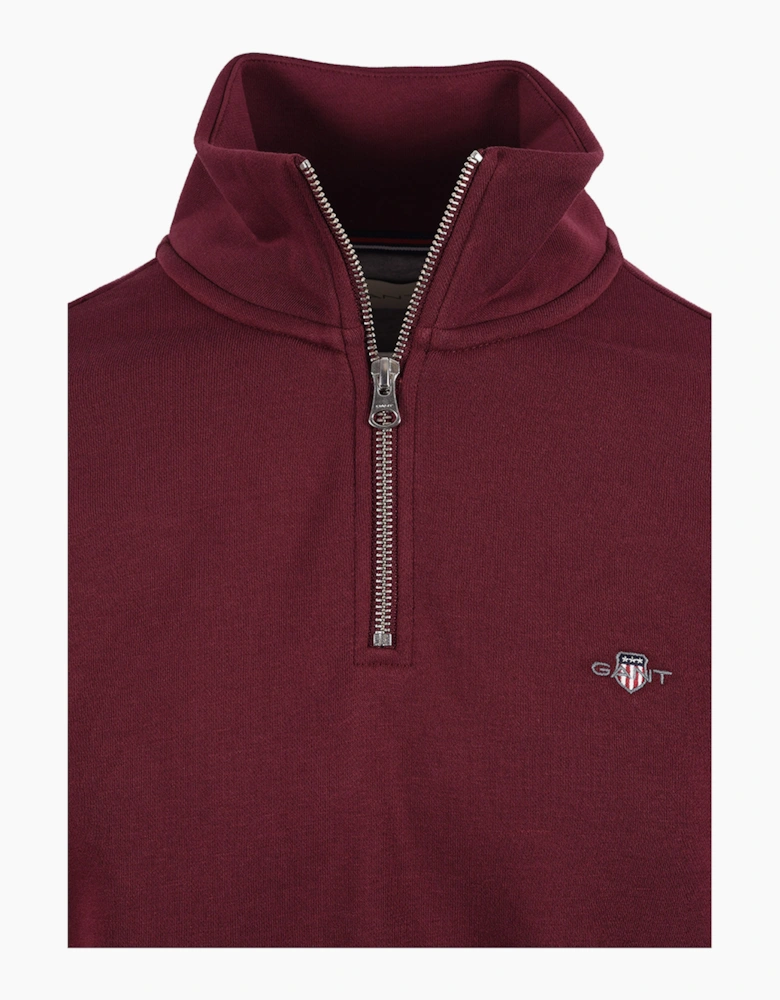GANT REG SHIELD HALF ZIP DEEP GRAPE WINE