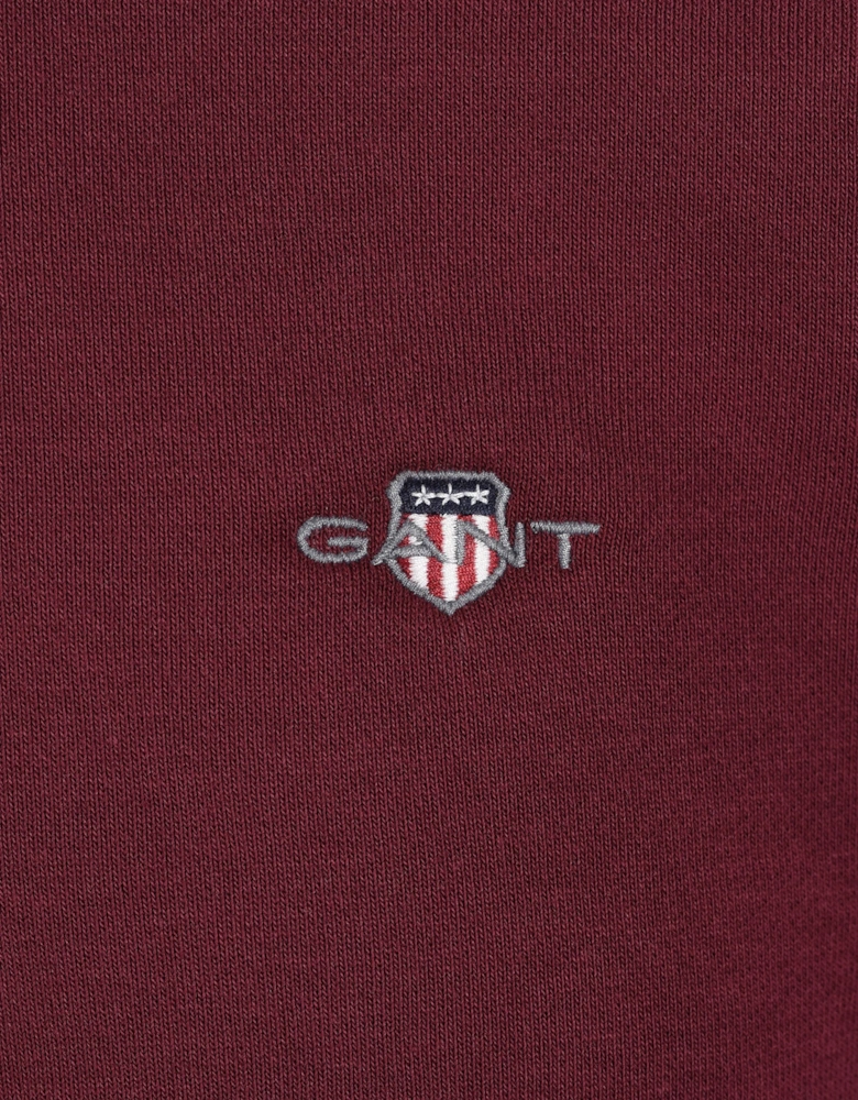 GANT REG SHIELD HALF ZIP DEEP GRAPE WINE