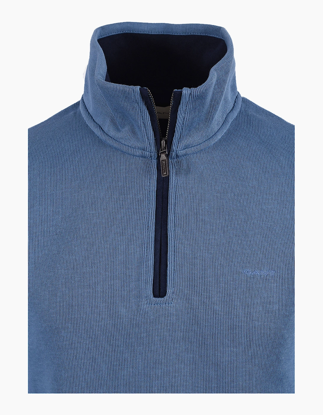 GANT SACKER RIB HALF ZIP BLUE