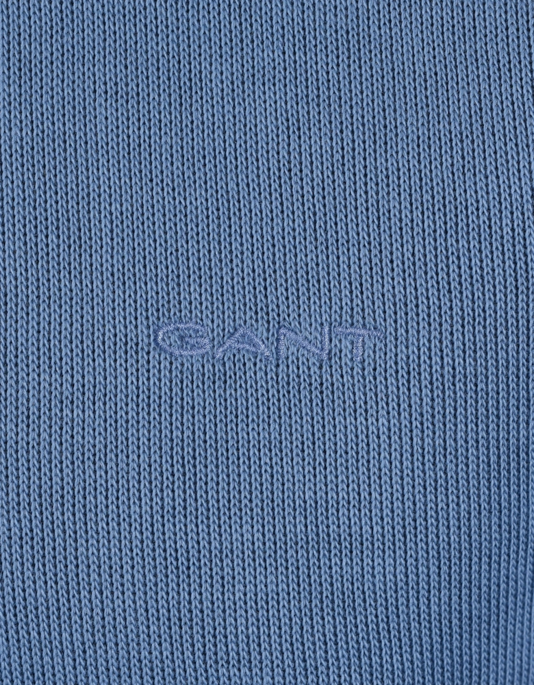 GANT SACKER RIB HALF ZIP BLUE