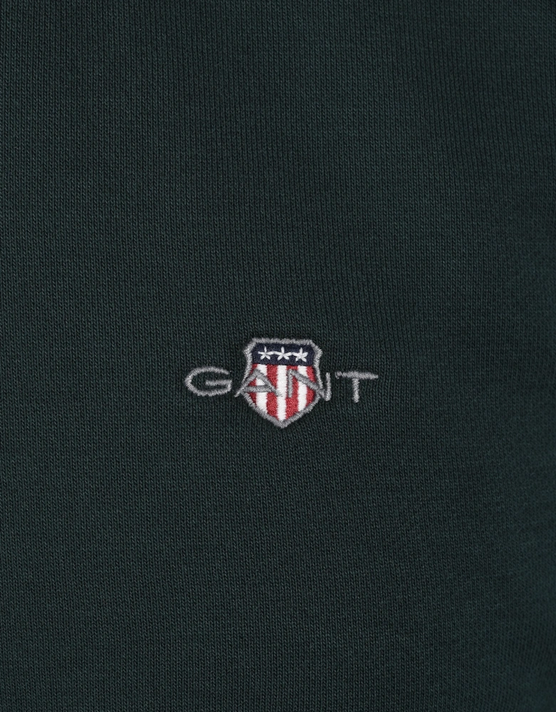 GANT REG SHIELD HALF ZIP TARTAN GREEN