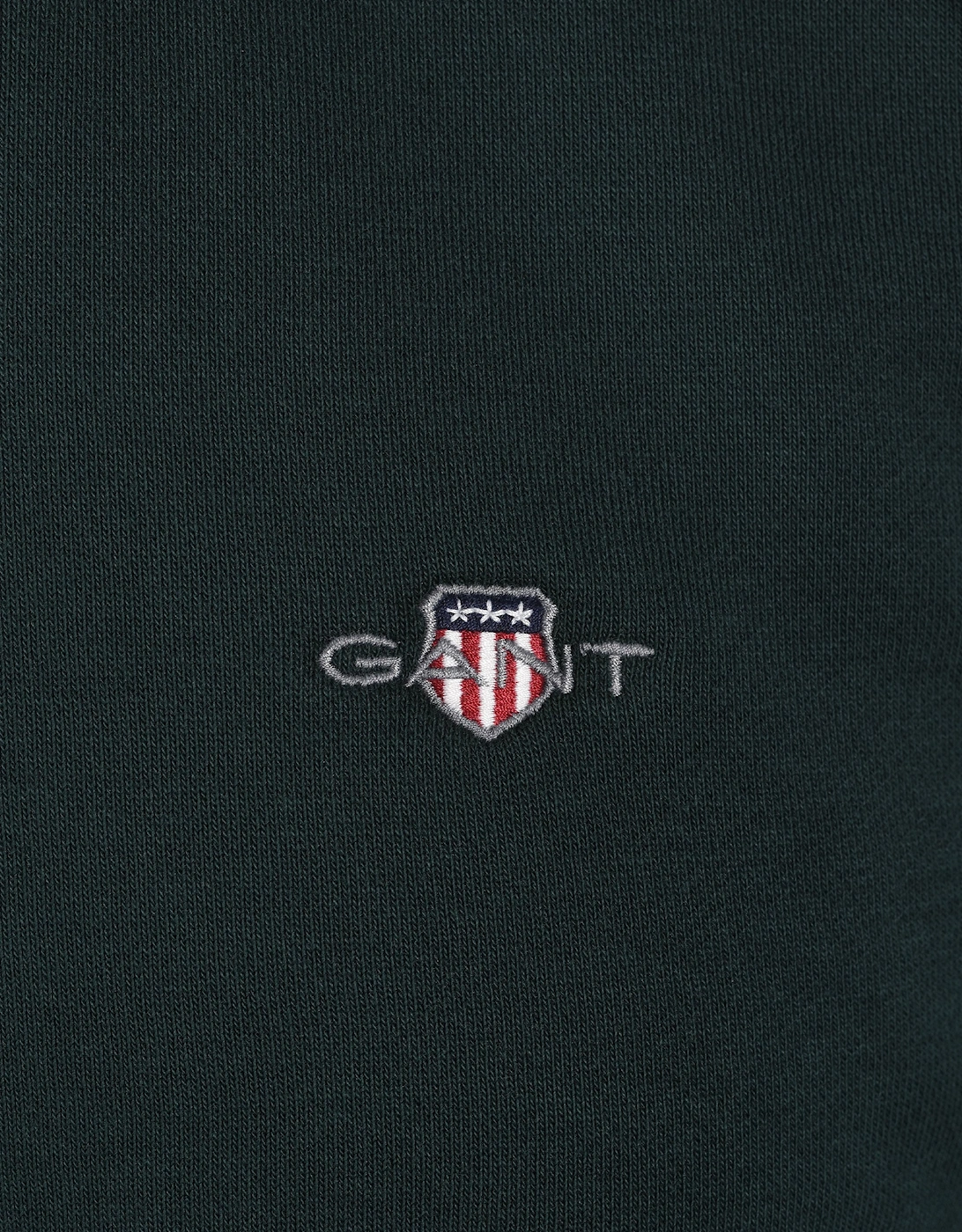 GANT REG SHIELD HALF ZIP TARTAN GREEN