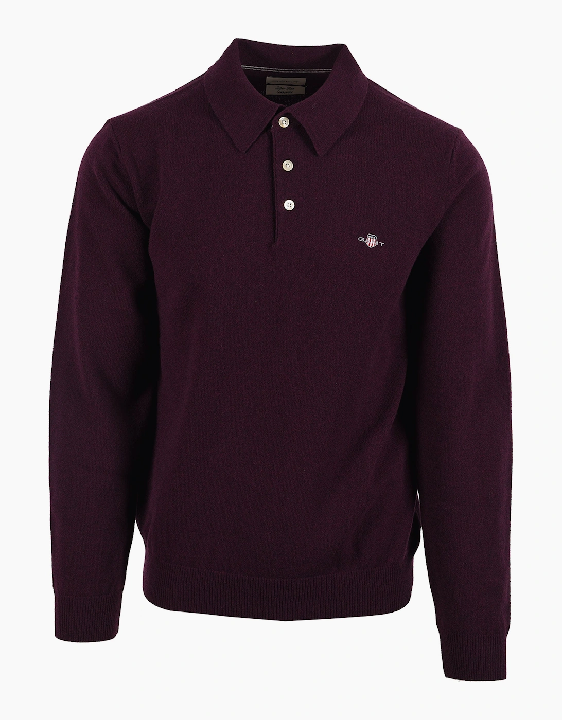 GANT SUPERFINE LAMBSWOOL POLO DARKEND WINE