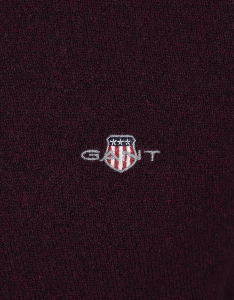 GANT SUPERFINE LAMBSWOOL POLO DARKEND WINE