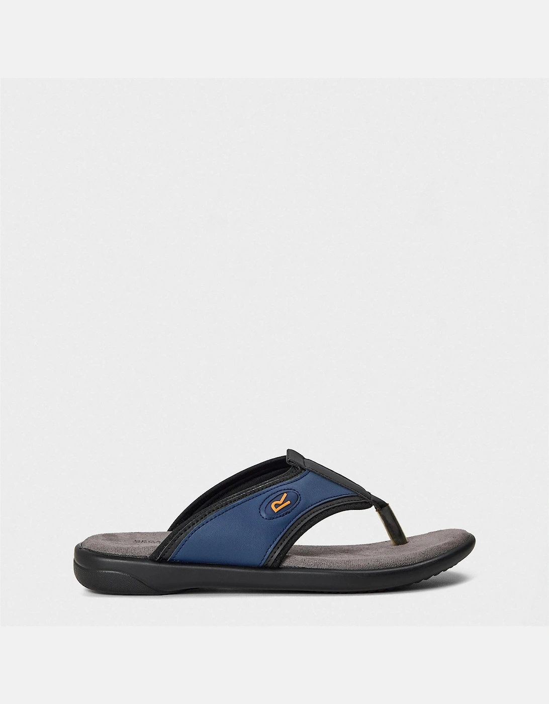 Travis Logo Print Thong Toe Flat Flip Flops