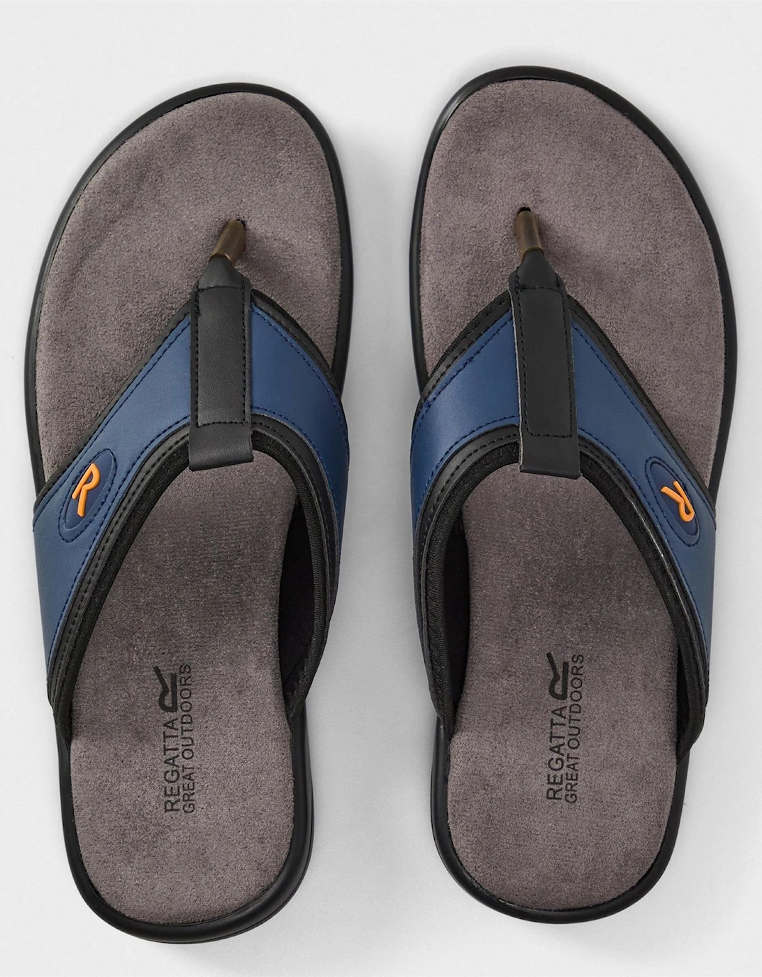 Travis Logo Print Thong Toe Flat Flip Flops