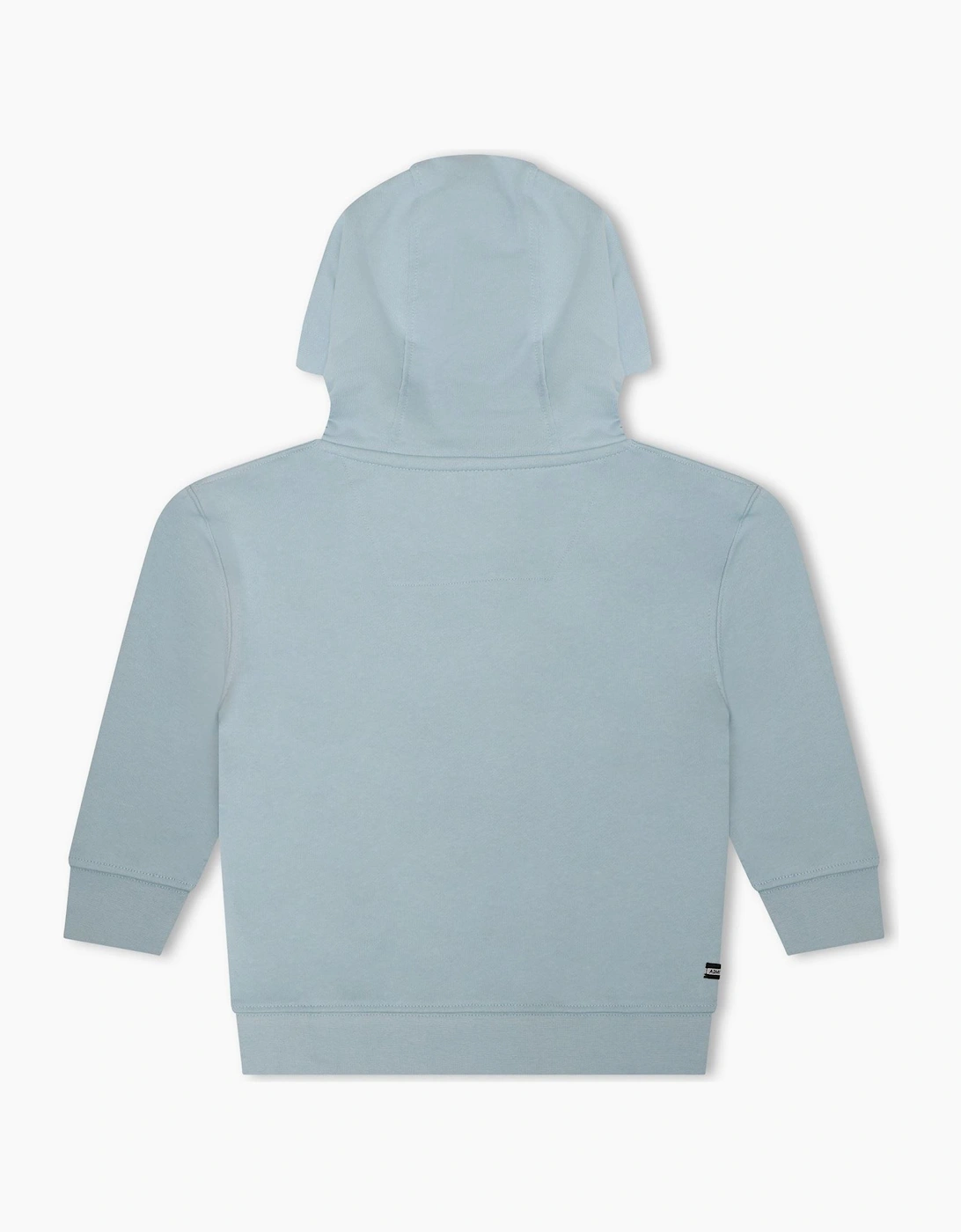Yensei Badge Hooded Neck Three-Quarter Sleeve Sweatshirt