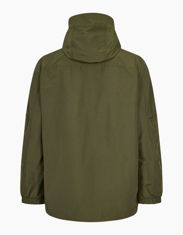 Solid Patterned Hooded Parka Coat with Front Pockets