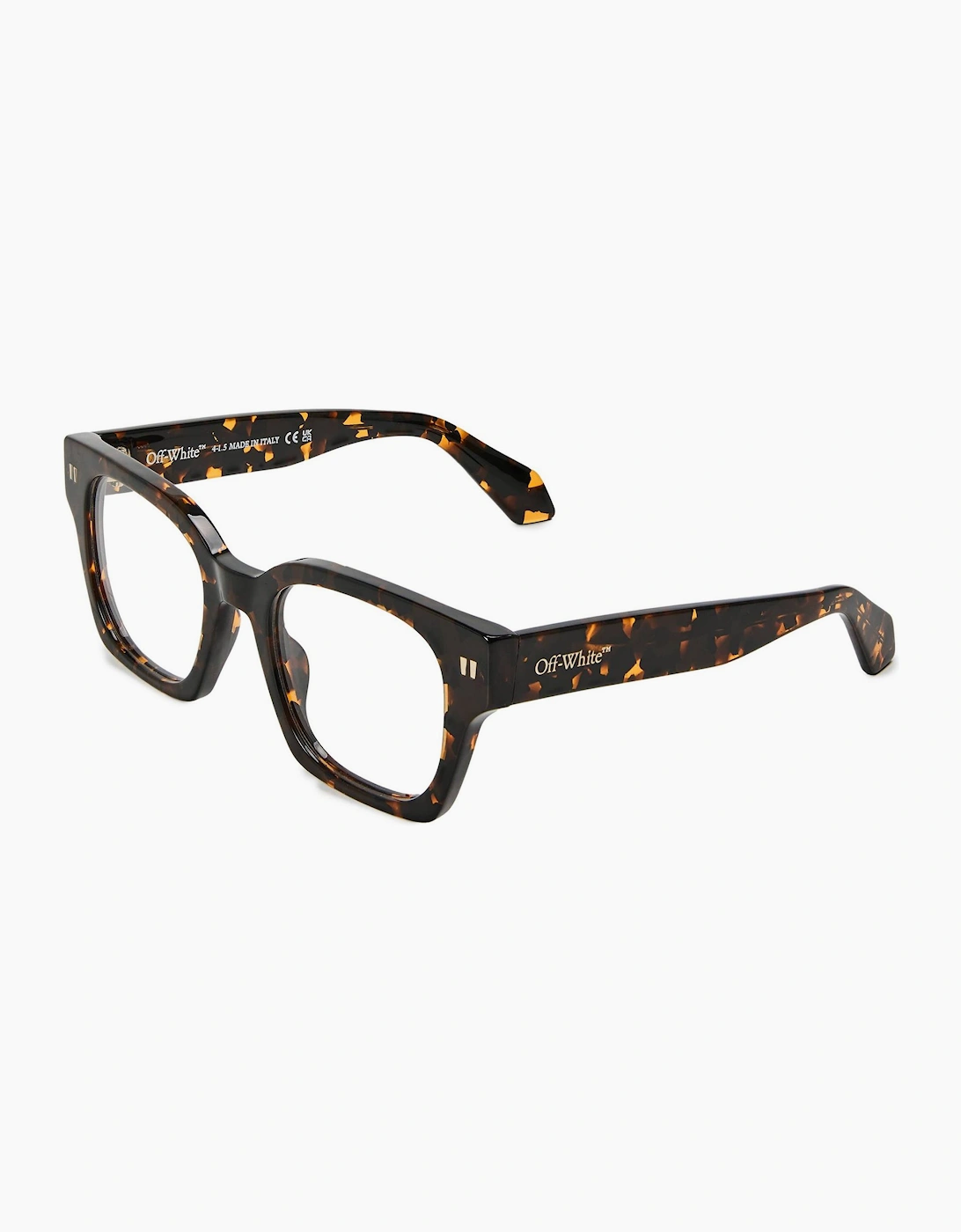 Off-White Men's Dark Havana Style 7U Square Full Rim Sunglasses - Size One Size