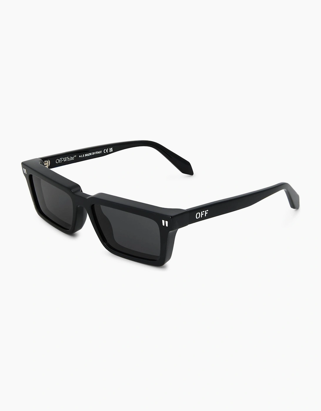 Off-White OFF-WHITE Men's Tyler Rectangle Full Rim Sunglasses - Black Dark Grey