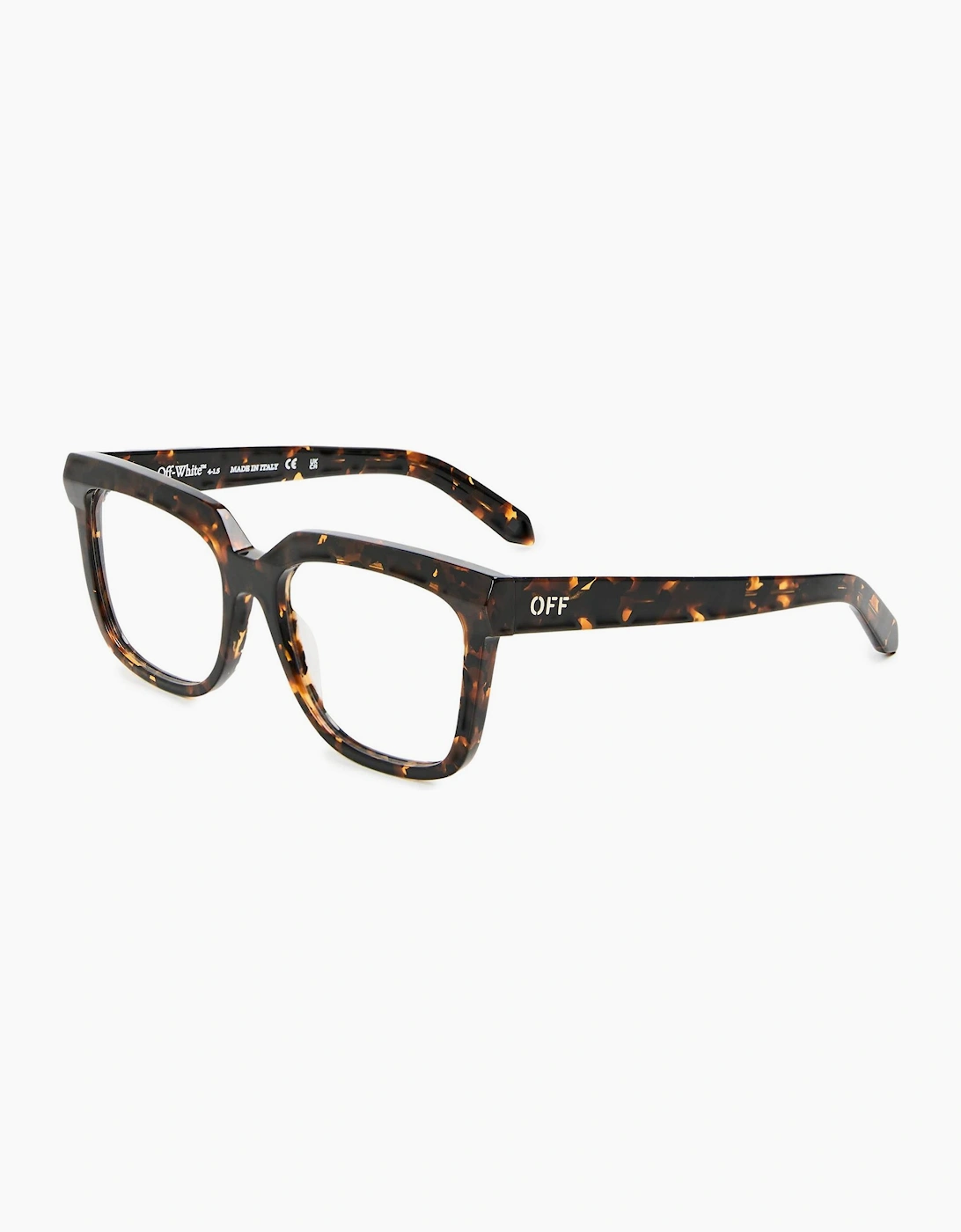 Off-White OFF-WHITE Men's Style 84 Full Rim Rectangle Sunglasses - Havana