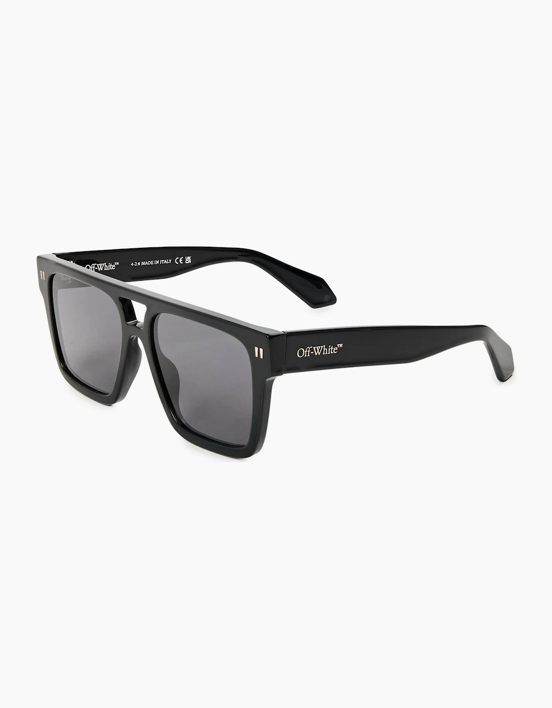 Off-White OFF-WHITE Men's Springfield Full Rim Rectangle Sunglasses - Black Dark Grey