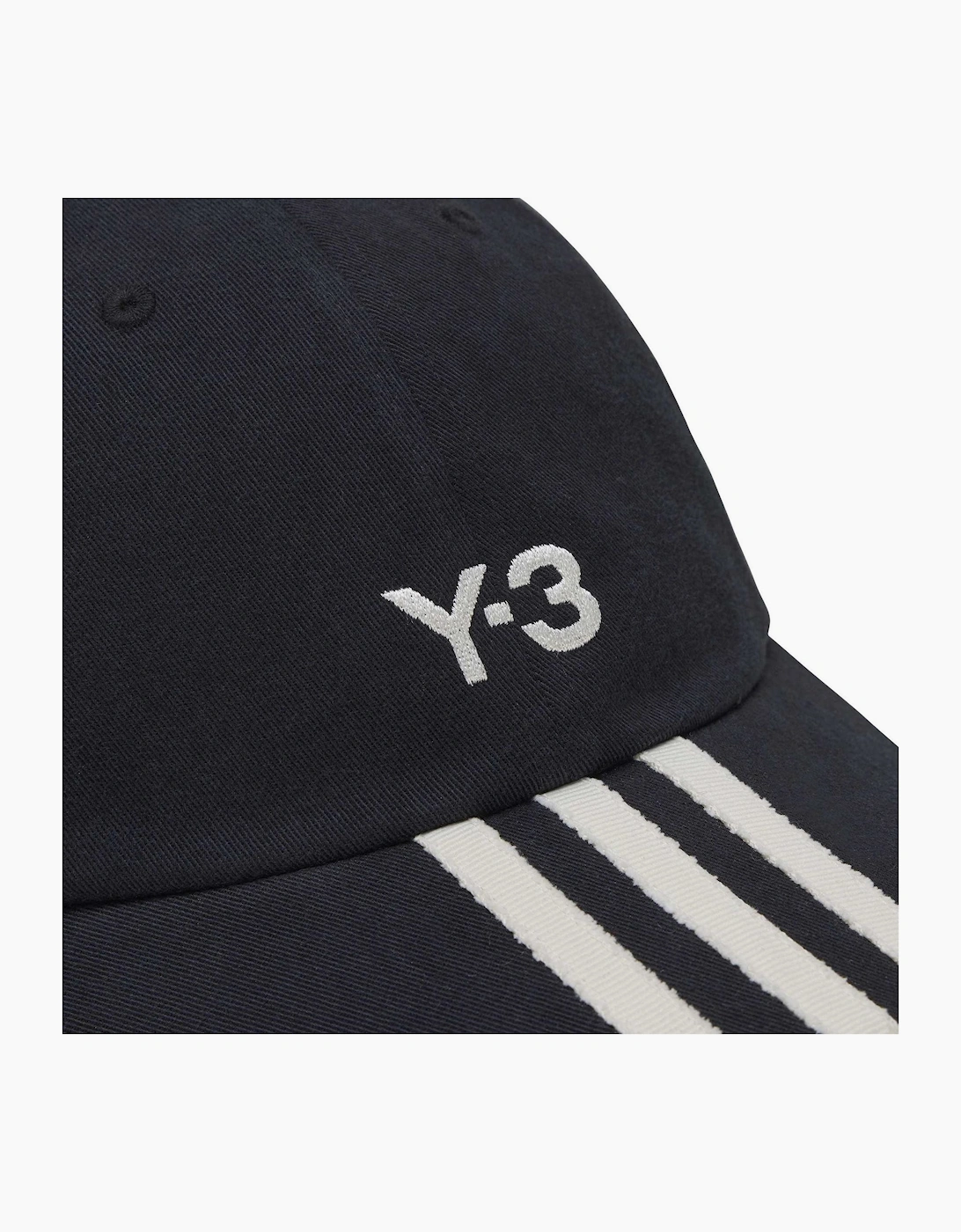 Y 3 Stripes Logo Embroidered Dad Cap