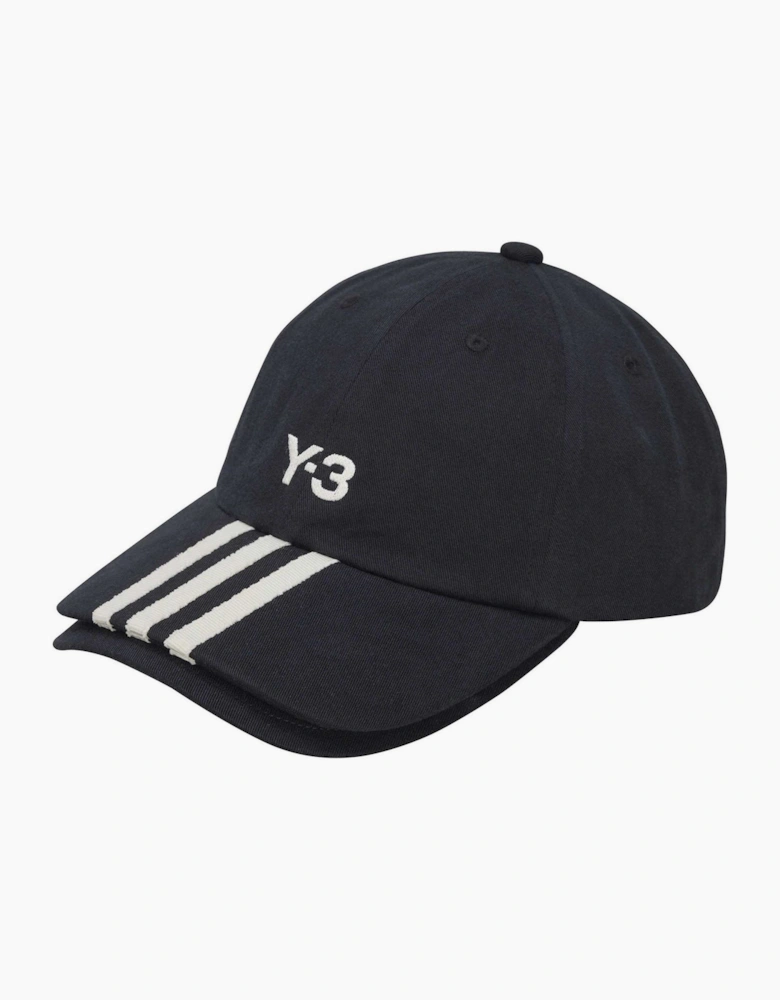 Y 3 Stripes Logo Embroidered Dad Cap