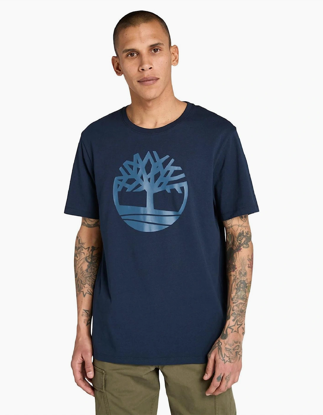 Kennebec River Tree Timberland Logo Crew Neck T-Shirt