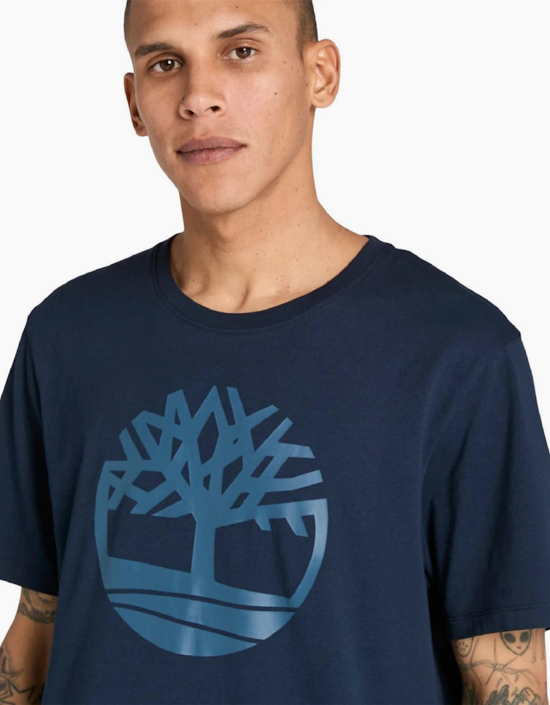 Kennebec River Tree Timberland Logo Crew Neck T-Shirt