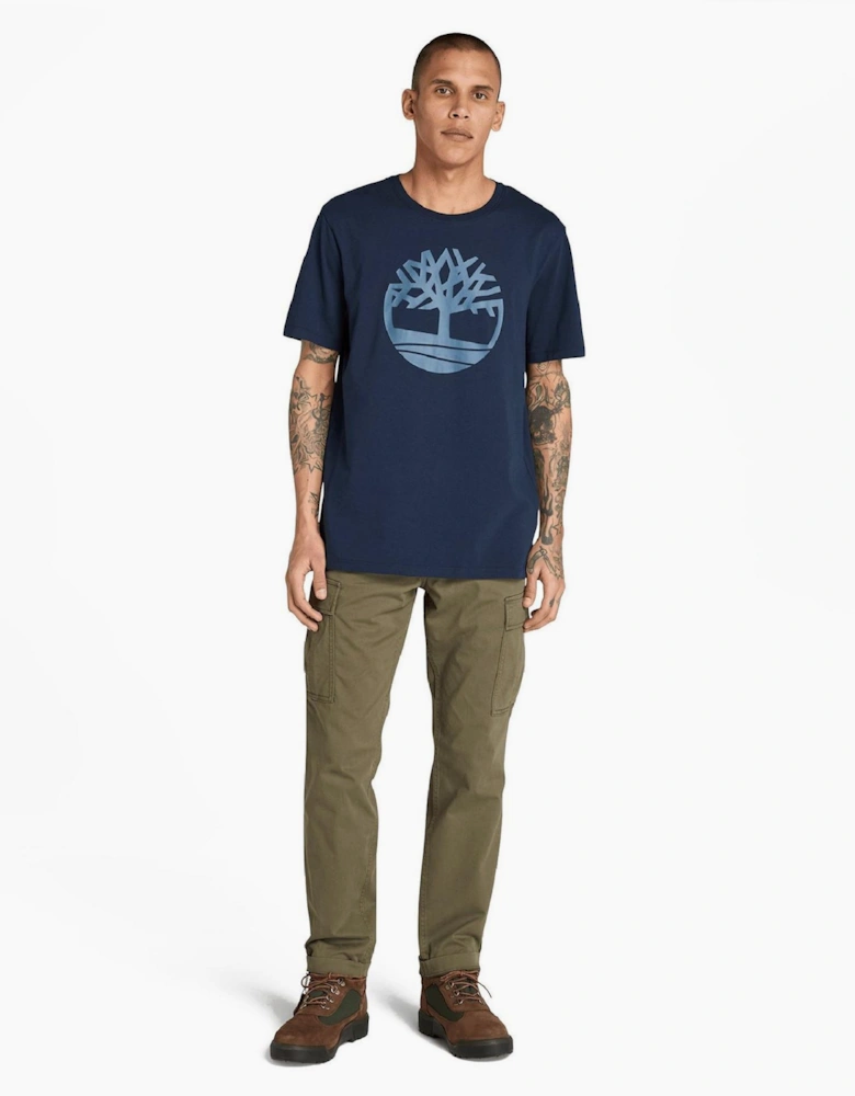 Kennebec River Tree Timberland Logo Crew Neck T-Shirt