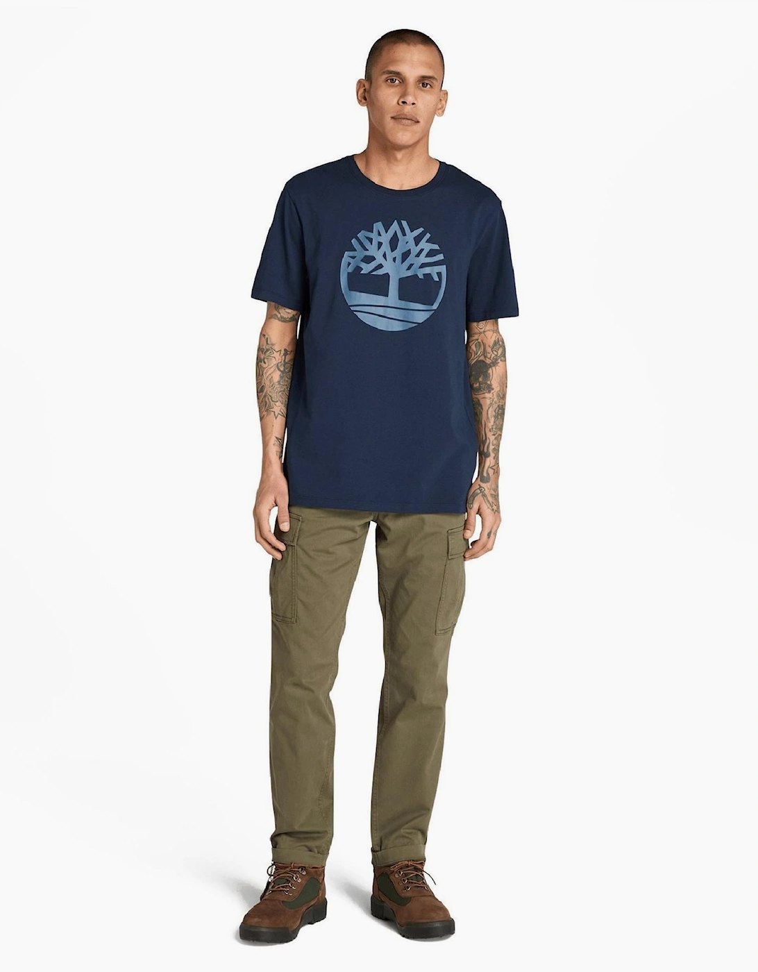 Kennebec River Tree Timberland Logo Crew Neck T-Shirt