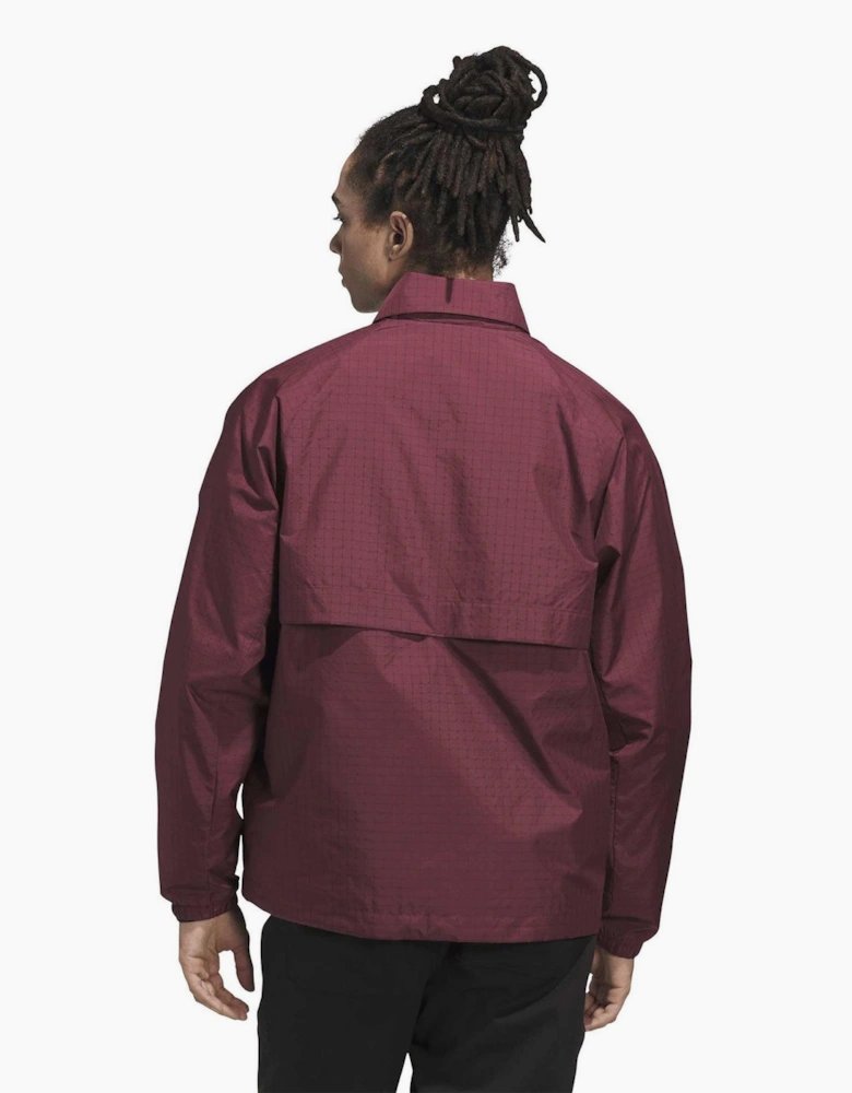 Shmoofoil Solid Patterned Coach Jacket with Shirt Collar