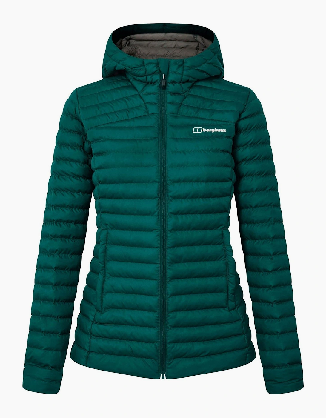 Berghaus Berghaus Women's Nula Solid Patterned Hooded Puffer Jacket with Woven Cuff - Green