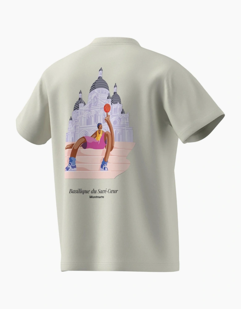 Paris Text Graphic Crew Neck Short Sleeve T-Shirt