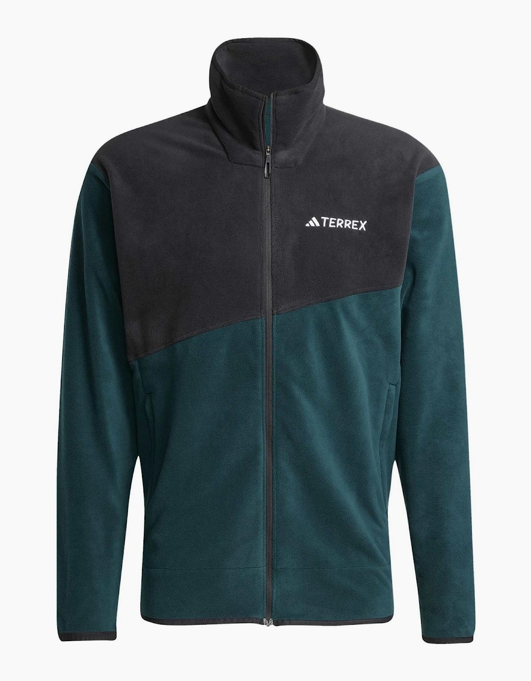 Colour Block Full Zipper Zip Neck Bound Cuff Jacket
