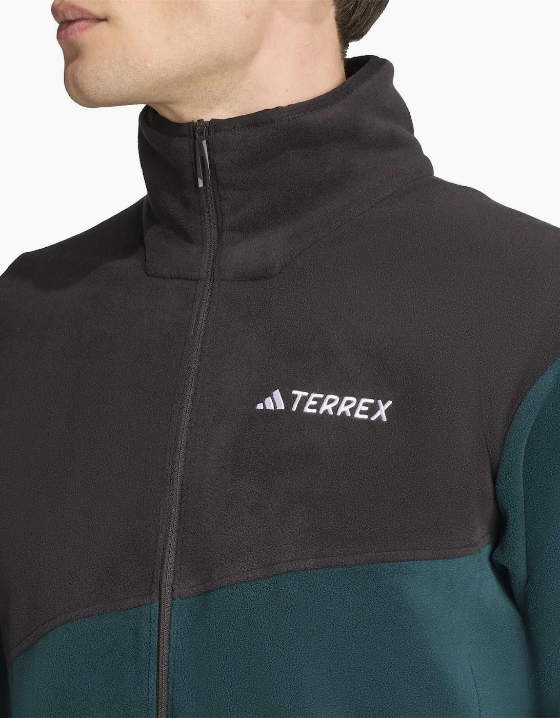 Colour Block Full Zipper Zip Neck Bound Cuff Jacket