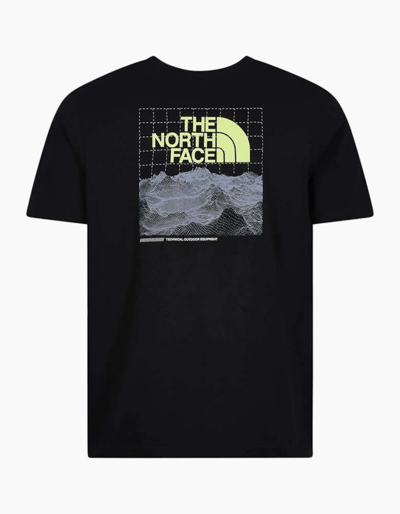 The North Face Mens M Digi Info Tech T Shirt Crew Neck Short Sleeve Cotton