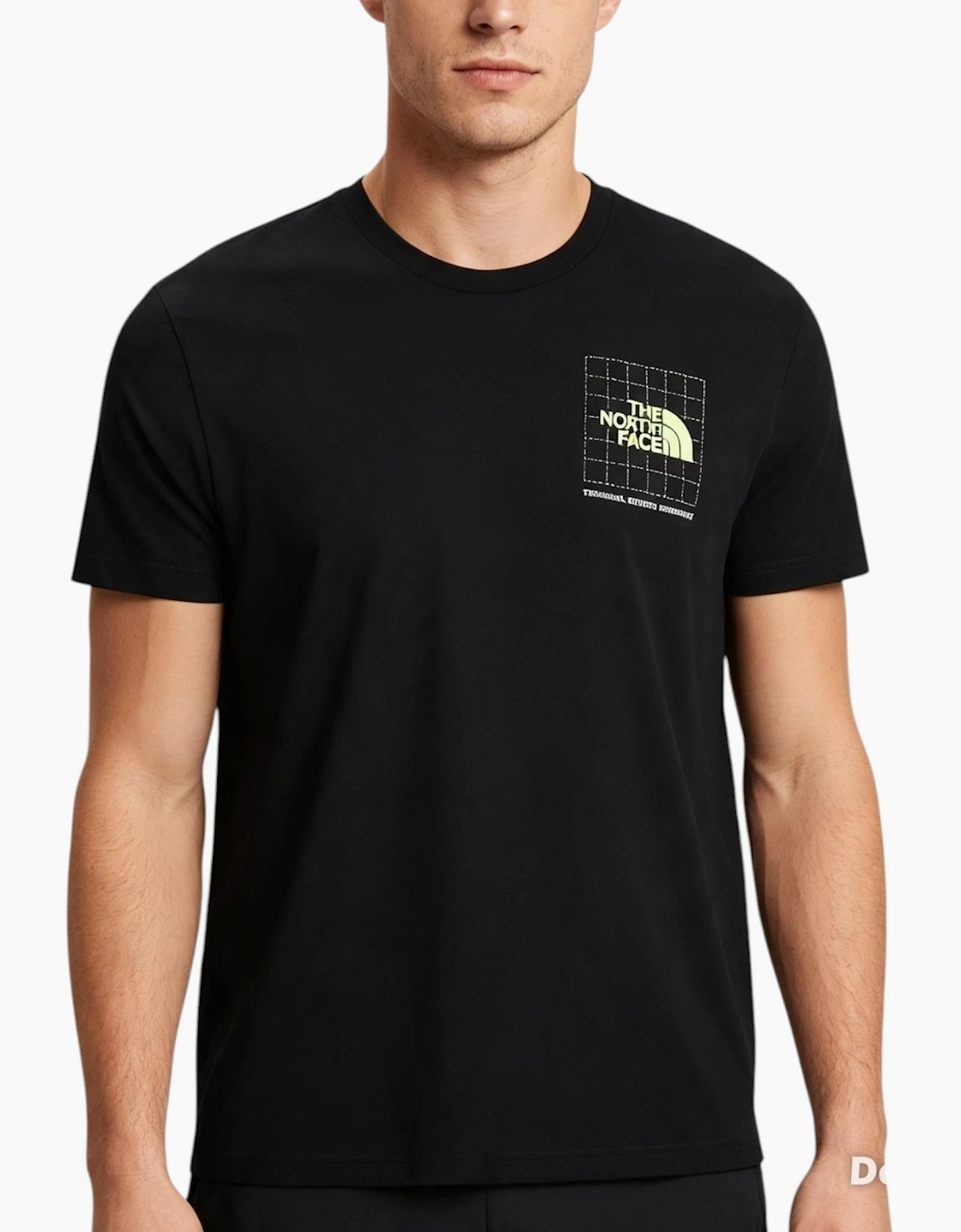 The North Face Mens M Digi Info Tech T Shirt Crew Neck Short Sleeve Cotton