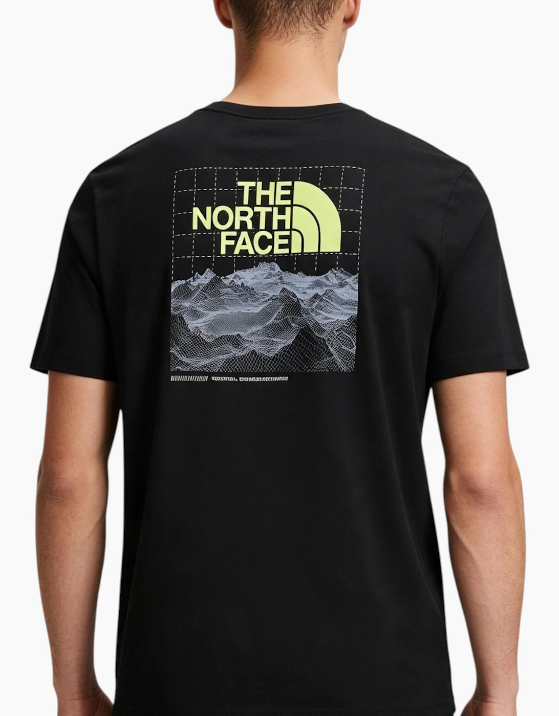 The North Face Mens M Digi Info Tech T Shirt Crew Neck Short Sleeve Cotton