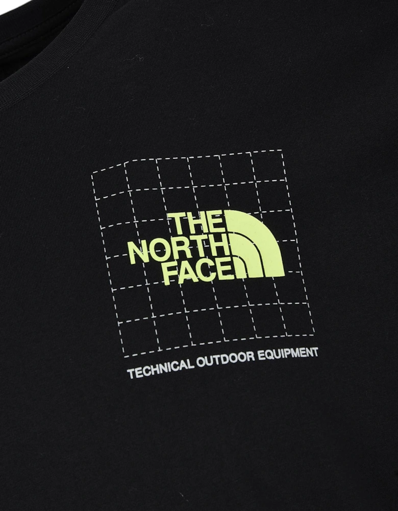 The North Face Mens M Digi Info Tech T Shirt Crew Neck Short Sleeve Cotton