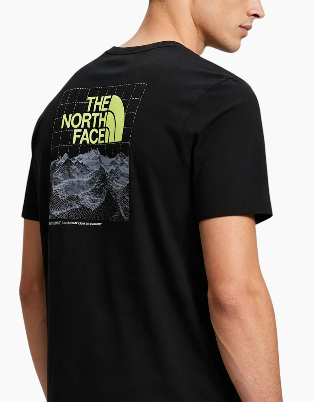 The North Face Mens M Digi Info Tech T Shirt Crew Neck Short Sleeve Cotton