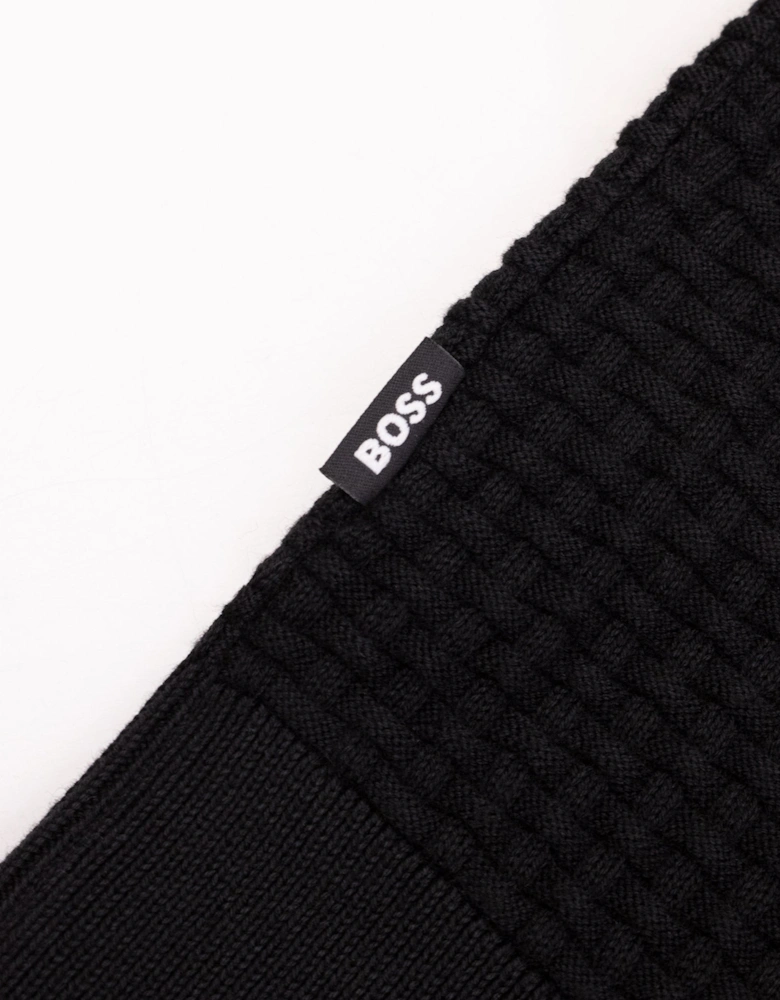 Hugo Boss Cotton Quarter-Zip Sweater Black 001