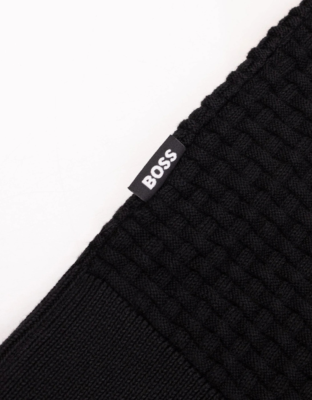 Hugo Boss Cotton Quarter-Zip Sweater Black 001