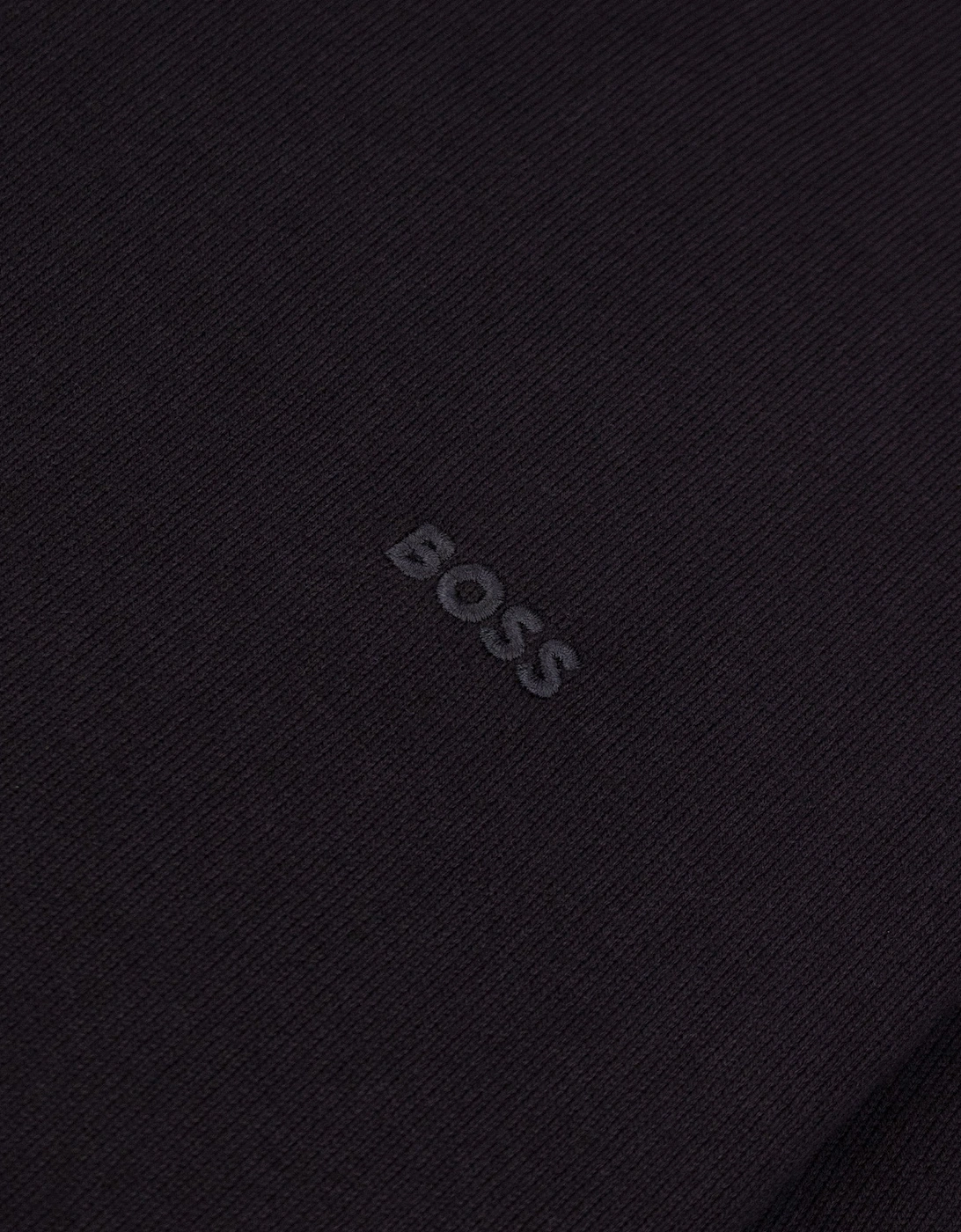 Hugo Boss Cotton Sweater With Embroidered Logo Black 001