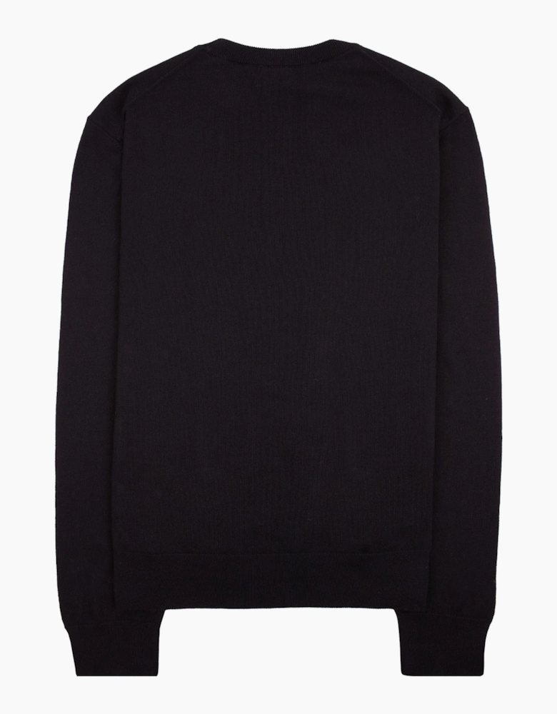 Hugo Boss Cotton Sweater With Embroidered Logo Black 001