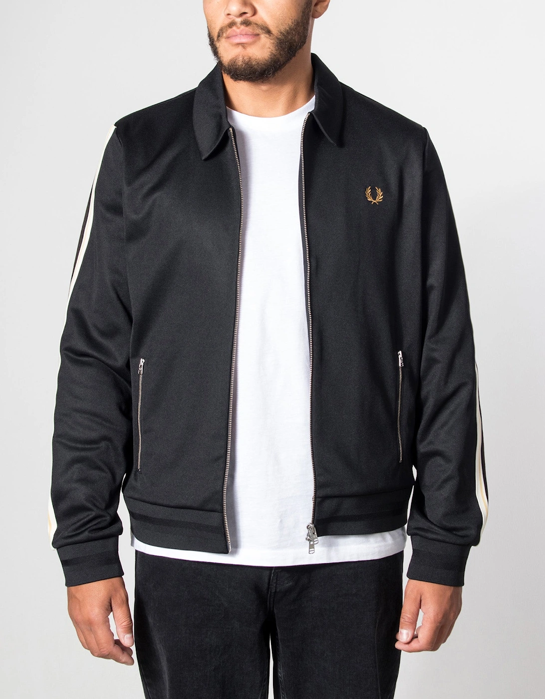 Regular Fit Tipped Tape Track Jacket