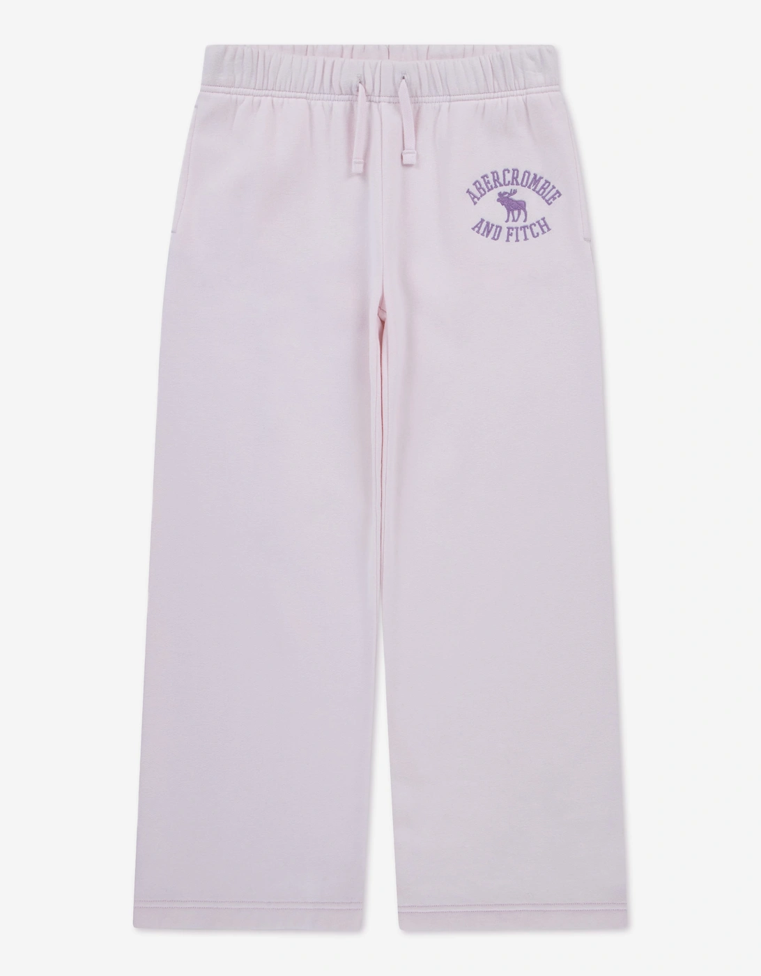 Abercrombie & Fitch Girls Logo LR Baggy Fleece Joggers in Pink