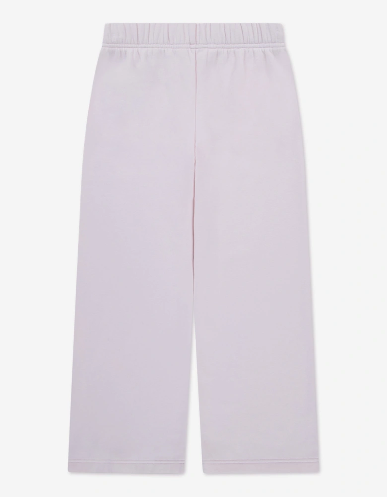 Abercrombie & Fitch Girls Logo LR Baggy Fleece Joggers in Pink