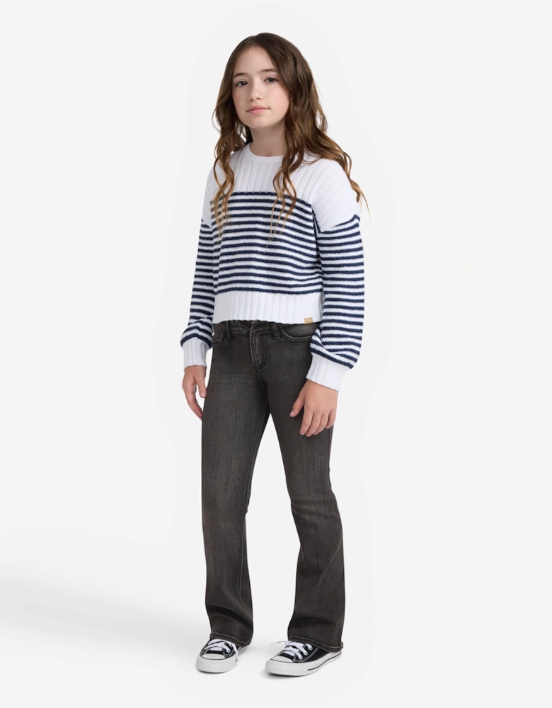 Abercrombie & Fitch Girls Low Rise Bootcut Jeans in Grey