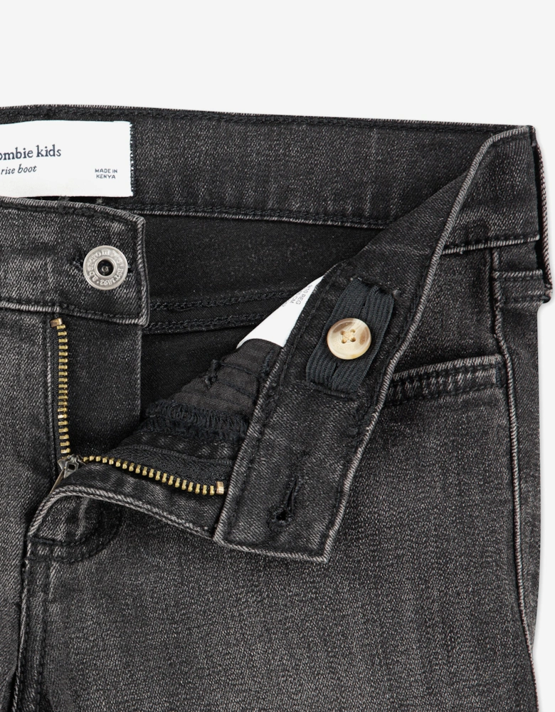 Abercrombie & Fitch Girls Low Rise Bootcut Jeans in Grey